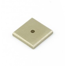 Square Knob Backplate (1-1/4") - Tumbled White Bronze (86342) by Emtek