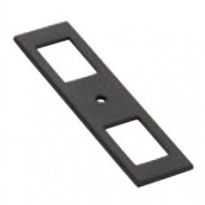 Modern Knob Backplate (4 x 1") - Flat Black (86921) by Emtek