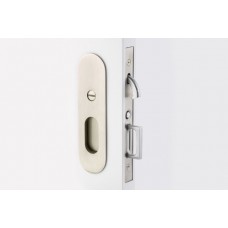 Narrow Oval Privacy Mortise Pocket Door Set (2165) by Emtek