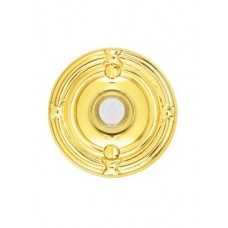 Brass Ribbon & Reed Door Bell Button (2407) by Emtek