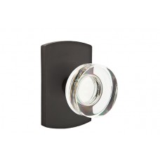 Modern Disc Glass Knob Door Set w/ Type 4 Rosette by Emtek