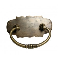 Carved Bail w/ Flat Cloud Backplate Bail Pull - Antique Brass (HBA7020) by Gado Gado