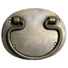 Bail w/ Oval Backplate Bail Pull - Antique Brass (HBA2020) by Handcrafted Hardware (formerly Gado Gado)