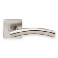 Brussels Door Lever Set w/ SE Square Rosette (SE104) by Inox by Unison Hardware