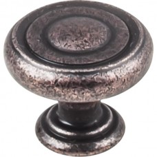 Bremen Button Cabinet Knob (1-1/4") - Distressed Oil Rubbed Bronze (117DMAC) by Jeffrey Alexander