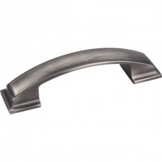 Annadale Pillow Drawer Pull (96mm CTC) - Brushed Pewter (435-96BNBDL) by Jeffrey Alexander