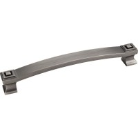 Delmar Square Drawer Pull (160mm CTC) - Brushed Pewter (585-160BNBDL) by Jeffrey Alexander