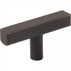 Dominique T Cabinet Knob (2-1/4") - Brushed Oil Rubbed Bronze (845TL-DBAC) by Jeffrey Alexander