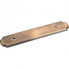 Plain Pull Backplate (96mm CTC) - Antique Brushed Satin Brass (B812-96ABSB) by Jeffrey Alexander