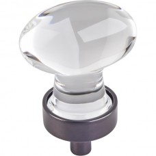 Harlow Glass Football Cabinet Knob (1-1/4") - Brushed Oil Rubbed Bronze (G110DBAC) by Jeffrey Alexander