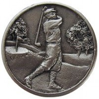 Gentleman Golfer Cabinet Knob - Satin Nickel (NHK-130-SN) by Notting Hill