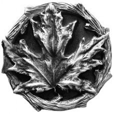 Maple Leaf Cabinet Knob - Antique Pewter (NHK-146-AP) by Notting Hill
