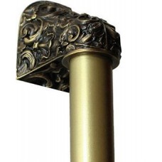 Acanthus/Plain Bar Appliance Pull (10" cc) - Antique Brass (NHO-500-AB-14PL) by Notting Hill