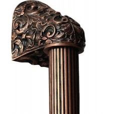 Acanthus/Fluted Bar Appliance Pull (10" cc) - Antique Copper (NHO-500-AC-14F) by Notting Hill