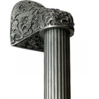 Florid Leaves/Fluted Bar Appliance Pull (10" cc) - Antique Pewter (NHO-502-AP-14F) by Notting Hill