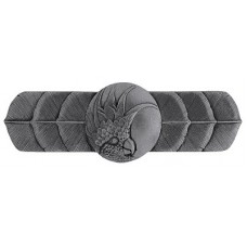 Cockatoo (Horizontal - Left side) Drawer Pull (3" cc) - Brilliant Pewter (NHP-326-BP-L) by Notting Hill