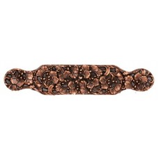 Florid Leaves Large Drawer Pull (5" cc) - Antique Copper (NHP-604-AC) by Notting Hill