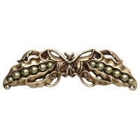 Pearly Peapod Drawer Pull (3" cc) - Antique Brass (NHP-650-AB) by Notting Hill