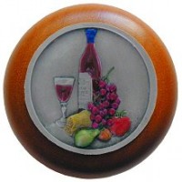 Best Cellar (Wine)/Cherry Cabinet Knob - Pewter Hand Tinted  (NHW-740C-PHT) by Notting Hill