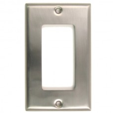 Traditional Single Decora Switch Plate (784SN) Satin Nickel by Rusticware