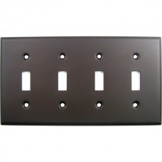 Traditional Quad Toggle Switch Plate (790ORB) Oil Rubbed Bronze by Rusticware