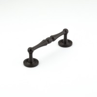 Atherton Knurled Footplate Pull (4" CTC) in Oil Rubbed Bronze by Schaub (576-10B)