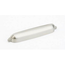 Country Bin Pull (744-15) in Satin Nickel of the Schaub & Company Signature Series