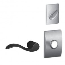 Accent Lever w/ Century Rosette Tubular Entry Set Interior Trim Kit - F Series (F59ACC) by Schlage