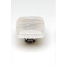 Cirrus Vanilla & White 1-1/4" Glass Cabinet Knob (K-500) by Sietto