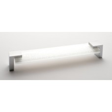 Affinity White 8" CTC Glass Drawer Pull (P-1201-8) by Sietto