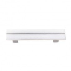 Bandwidth White 3-1/2" CTC Glass Drawer Pull (P-1400) by Sietto
