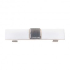 Bandwidth White 3-1/2" CTC Glass Drawer Pull (P-1500) by Sietto