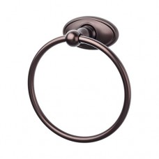 Edwardian Bath Towel Ring w/Oval Rosette - Oil Rubbed Bronze (ED5ORBC) by Top Knobs