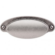 Dakota Cup Bin Pull (2-9/16" CTC) - Pewter Antique (M1196) by Top Knobs