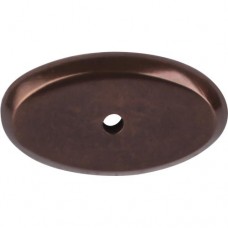 Oval Knob Backplate (1-3/4") - Mahogany Bronze (M1443) by Top Knobs