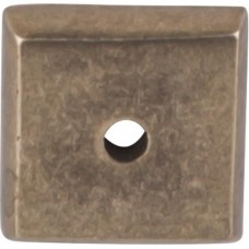 Square Knob Backplate (7/8") - Light Bronze (M1446) by Top Knobs