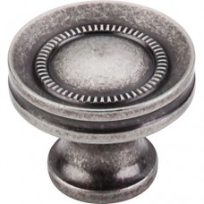 Button Faced Cabinet Knob (1-1/4") - Pewter Antique (M294) by Top Knobs