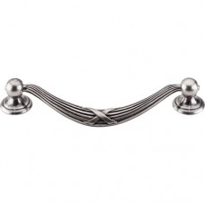 Ribbon & Reed Drop Pull (5-1/16" CTC) - Pewter Antique (M932) by Top Knobs