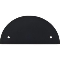 Half Circle Pull Backplate (3-1/2" CTC) - Flat Black (TK54BLK) by Top Knobs