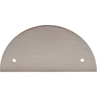 Half Circle Pull Backplate (3-1/2" CTC) - Brushed Satin Nickel (TK54BSN) by Top Knobs