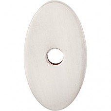 Small Oval Knob Backplate (1-1/4") - Brushed Satin Nickel (TK58BSN) by Top Knobs