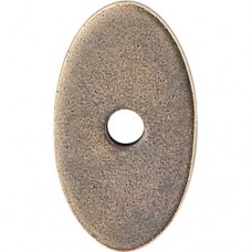 Small Oval Knob Backplate (1-1/4") - German Bronze (TK58GBZ) by Top Knobs