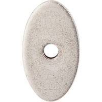 Small Oval Knob Backplate (1-1/4") - Pewter Antique (TK58PTA) by Top Knobs