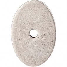 Medium Oval Knob Backplate (1-1/2") - Pewter Antique (TK60PTA) by Top Knobs