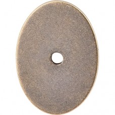 Large Oval Knob Backplate (1-3/4") - German Bronze (TK62GBZ) by Top Knobs