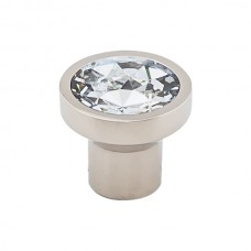 Wentworth Crystal Round Cabinet Knob (13/16") - Polished Nickel (TK735PN) by Top Knobs