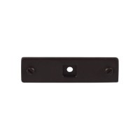 Top Knobs TK741BLK Barrington Collection 3 Channing Backplate Flat Black