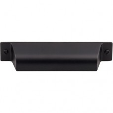 Channing Cup Bin Pull (3-3/4" CTC) - Flat Black (TK773BLK) by Top Knobs