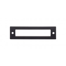 Hollin Pull Backplate (3-3/4" CTC) - Flat Black (TK924BLK) by Top Knobs