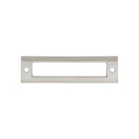 Hollin Pull Backplate (3-3/4" CTC) - Polished Nickel (TK924PN) by Top Knobs